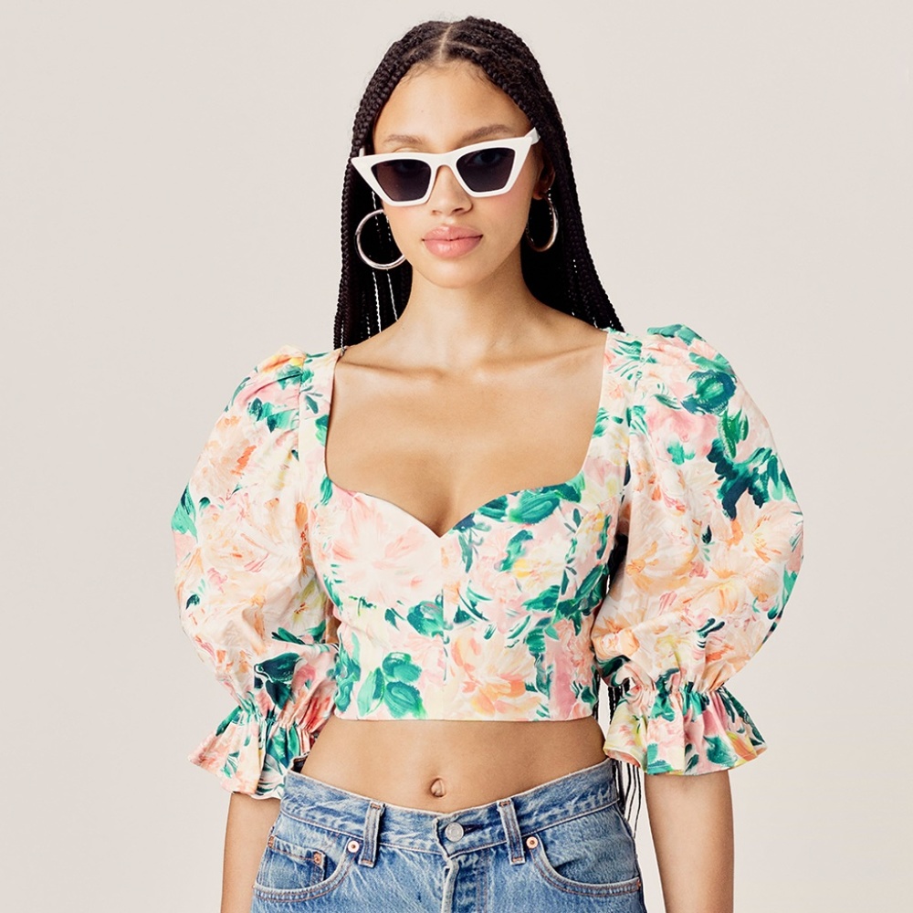 NEW! For Love and Lemons | Holis Crop Top …